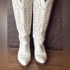 Tecovas Cream Cowboy Boots